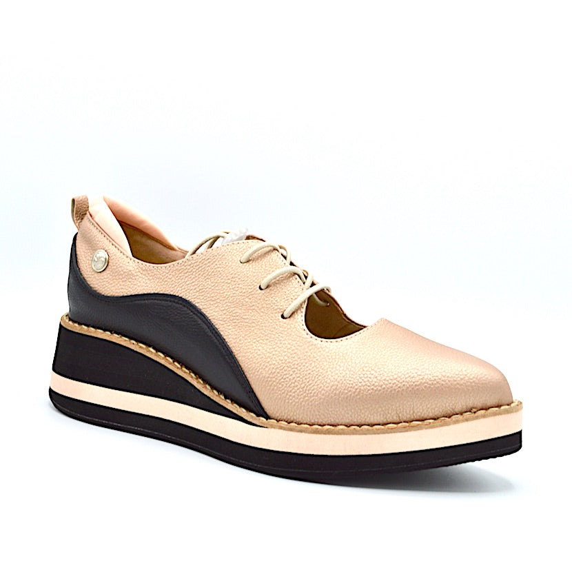Rose gold platform oxfords deals